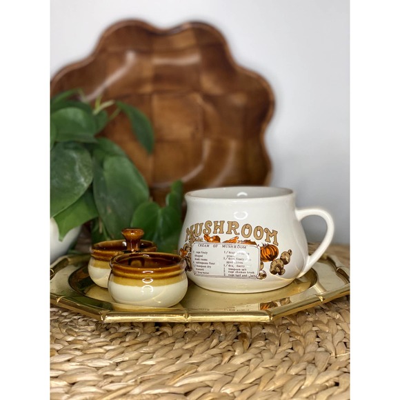 Vintage Dat'l Do-It Mushroom Soup Recipe Soup Mug 1970s - Picture 5 of 8